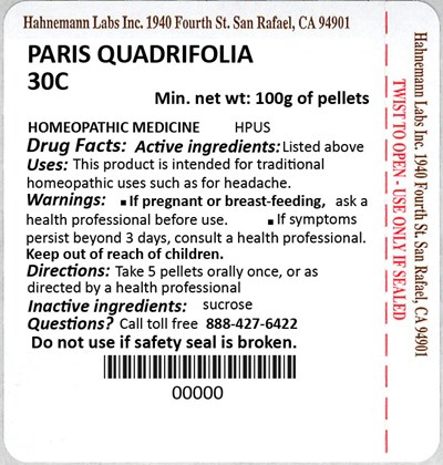 Paris Quadrifolia 30c 100g (Paris Quadrifolia 30c 100g)